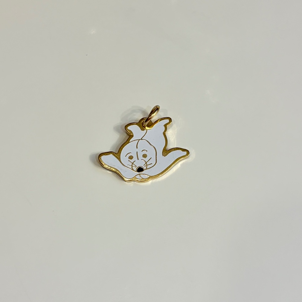 Vintage 90s Beanie Baby TY Seamore the Seal Charm Pendant
